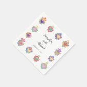 Serviette En Papier Faire-part de mariage cardiaque mexicaine (Coin)