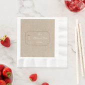 Serviette En Papier Faire-part de mariage | Toile Mason Jar (En situation)