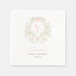 Serviette En Papier Faire-part de naissance Préparatoire avec blason