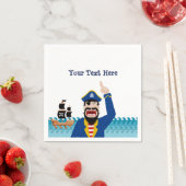 Serviette En Papier Faire-part pirate (En situation)