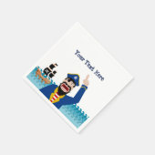 Serviette En Papier Faire-part pirate (Coin)