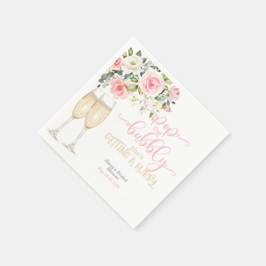 Serviette En Papier Faire sauter le bouchon Elle se marie (Coin)