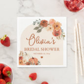 Serviette En Papier Faire tomber dans l'amour Boho Terracotta Pumpkin  (En situation)