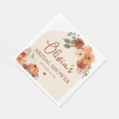 Serviette En Papier Faire tomber dans l'amour Boho Terracotta Pumpkin  (Coin)