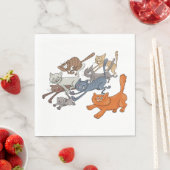 Serviette En Papier Faire tourner des chats (En situation)