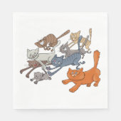 Serviette En Papier Faire tourner des chats (Devant)