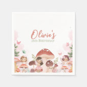 Serviette En Papier Fairy Birthday, Enchanted Whimsical Garden Forest (Devant)