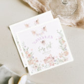 Serviette En Papier Fairy First Birthday Whimsical garden Lilac