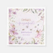 Serviette En Papier Fairy First Girl Birthday Party (Devant)