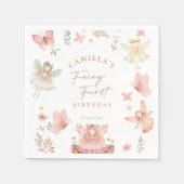 Serviette En Papier Fairy First Girl Birthday Party (Devant)