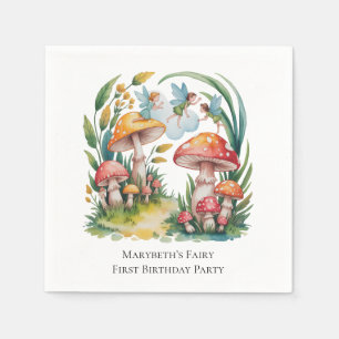 Serviette En Papier Fairy First Girl Birthday Party