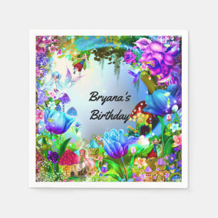 Serviette En Papier Fairy Forest Enchanted Magique fête d'anniversaire