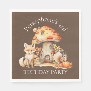 Serviette En Papier Fairy House Woodland Créature fête d'anniversaire