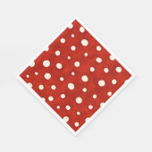 Serviette En Papier Fairy Mushroom Red and White Polka Dot Pattern (Coin)