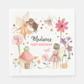 Serviette En Papier Fairy Party Enchanted Forêt Jardin Fée Anniversair (Devant)