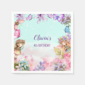 Serviette En Papier Fairy Party Garden Fairy Anniversaire (Devant)