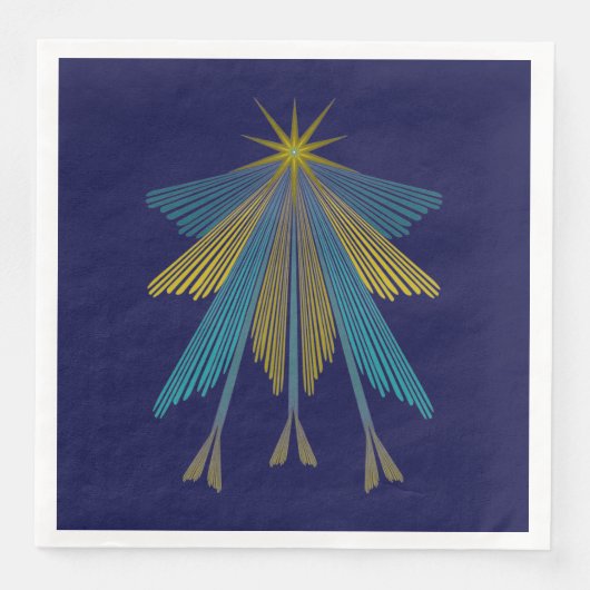 Serviette En Papier Fairy Stars Marine Papier serviettes (Devant)