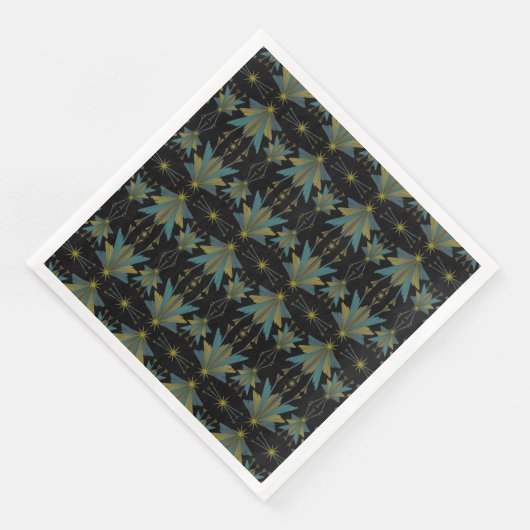 Serviette En Papier Fairy Stars Papier noir serviettes (Coin)