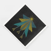 Serviette En Papier Fairy Stars Papier noir serviettes (Coin)