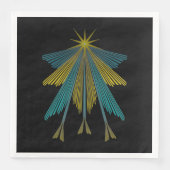 Serviette En Papier Fairy Stars Papier noir serviettes (Devant)