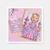 Serviette En Papier Fairy Tale Princess Keepsaké - Lilac et rose (Devant)