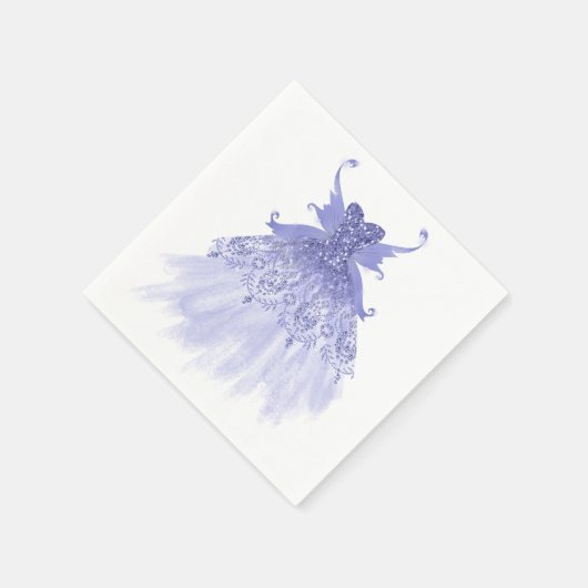 Serviette En Papier Fairy Wing Lavender Gown | Fleur d'iridescente vio (Coin)