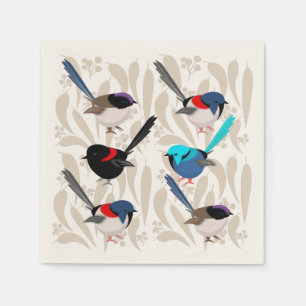Serviette En Papier Fairy Wrens