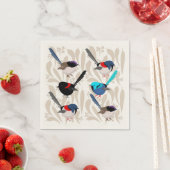 Serviette En Papier Fairy Wrens (En situation)