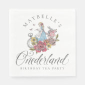 Serviette En Papier Fairytale Alice dans ONEderland Anniversaire Tea P (Devant)