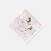 Serviette En Papier Fairytale bébé Pony rose ballons étoile Anniversai (Coin)