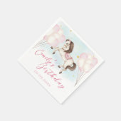 Serviette En Papier Fairytale bébé Pony rose ballons étoile Anniversai (Coin)