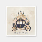Serviette En Papier Fairytale Carriage and Castle (Devant)