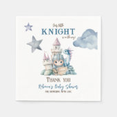 Serviette En Papier Fairytale Dreamy Dragon Blue Knight Baby shower (Devant)