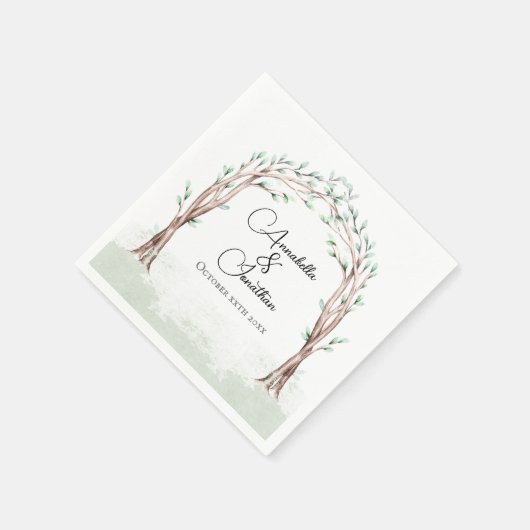 Serviette En Papier Fairytale Entrée du Mariage forestier (Coin)