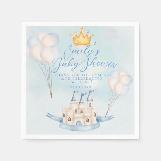 Serviette En Papier Fairytale magie Château Baby shower de fête de la  (Devant)