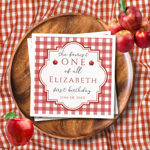 Serviette En Papier Fairytale Princess Fairest One Red Plaid Anniversa