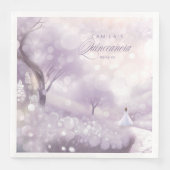 Serviette En Papier Fairytale Princess V2 Quinceanera Lavender ID1030 (Devant)