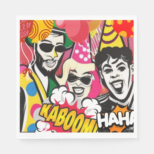 Serviette En Papier Fais la fête (Devant)