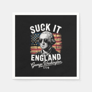 Serviette En Papier Fais le Angleterre 4 juillet George Washington 177