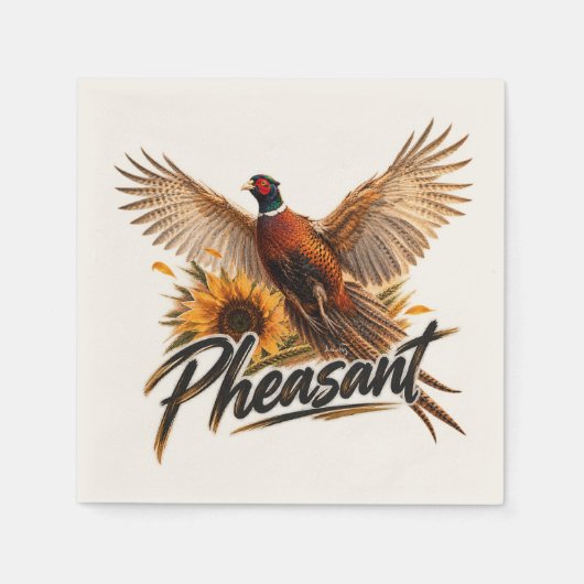 Serviette En Papier Faisan (Devant)