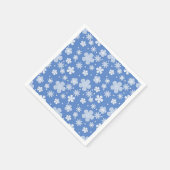 Serviette En Papier Faisceaux et points blancs en bleu (Coin)