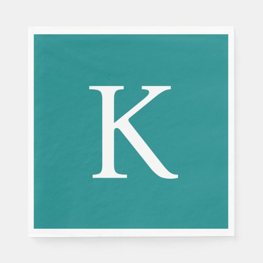 Serviette En Papier Faisée graphique moderne Turquoise (Devant)