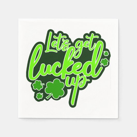 Serviette En Papier Faisons de la chance pour la Saint Patrick (Devant)