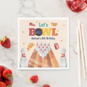 Serviette En Papier Faisons du Bowling Nappe d'anniversaire Bowling (En situation)