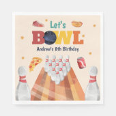 Serviette En Papier Faisons du Bowling Nappe d'anniversaire Bowling (Devant)