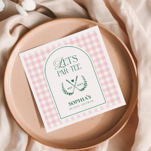 Serviette En Papier Faisons la fête au golf moderne Shower de mariage