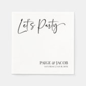 Serviette En Papier Faisons la fête classique moderne minimal Mariage (Devant)