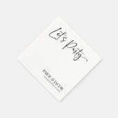 Serviette En Papier Faisons la fête classique moderne minimal Mariage (Coin)