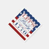 Serviette En Papier Faisons la fête comme en 1776 | 4 JUILLET (Coin)