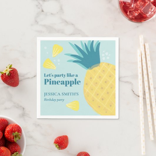 Serviette En Papier Faisons la fête comme un ananas (En situation)